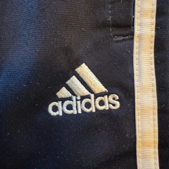 Kids Navy Adidas Track Pants - Picture 4 of 6